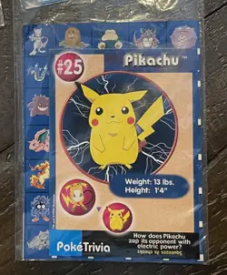 1997-1999 Mewtwo Strikes Back Burger King Promo PokeTrivia Pokemon Cards Lot 13 - Image 1