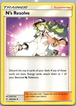 N's Resolve 200/236 UC Cosmic Eclipse Pokemon Near Mint - Image 1