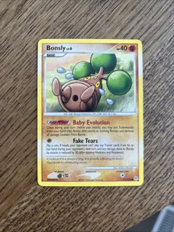 2007 Pokemon Diamond & Pearl Bonsly Common LP 71/130 - Image 1