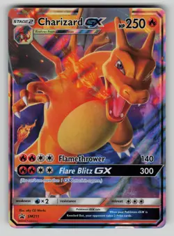 Charizard GX - SM211 Holo Promo Sun & Moon Promo Pokemon DMG - Image 1