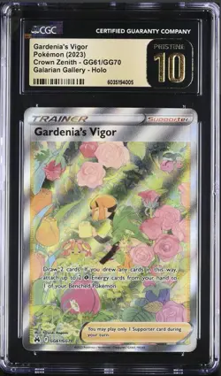 ‼Pokemon Gardenia's Vigor GG61 Crown Zenith GRADE 10 PRISTINE GOLD LABEL!💨 - Image 1