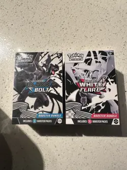 Pokemon TCG Black Bolt White Flare Booster Bundle Set of 2 Brand New and Sealed - Image 1