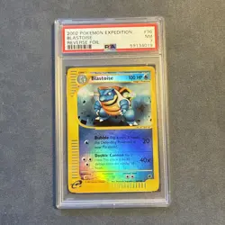 PSA 7 Blastoise Reverse Holo 36/165 Expedition Pokemon 2002 e-Reader WoTC - Image 1