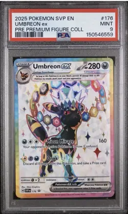 Pokemon TCG-Prismatic Evolutions/PSA 9 Umbreon EX #176 Black Star Promo - Image 1