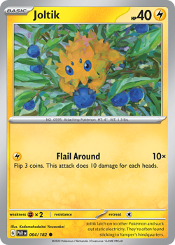 Joltik 064/182 C Paradox Rift Pokemon Reverse Holo NM/M - Image 1