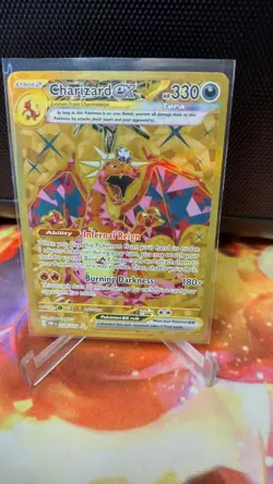 Pokemon Charizard EX Obsidian Flames Triple Rare 228/197 Gold Holo - Image 1