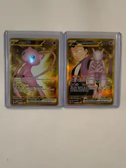 English Gold Mewtwo/ Mew 151, Destined Rivals, Hyper Rare Near Mint/Mint - Image 1