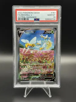 PSA 10 GEM MINT Pokemon Beedrill V - 161/189 - Full Art - Astral Radiance - Image 1