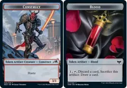 10 Token Cards - CONSTRUCT / BLOOD - Challenger 2022 - Magic MTG - Image 1