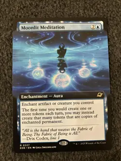 Magic The Gathering MTG - Moonlit Meditation (Extended Art) - EOE - Image 1