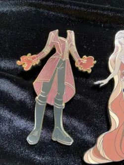 Disney tangled fantasy pin paper doll pin set Rapunzel wedding dress pin - Image 2