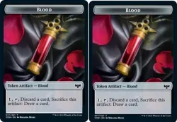 10 Token Cards - BLOOD / BLOOD - Challenger 2022 - Magic MTG - Image 1