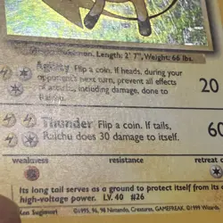 Pokemon TCG Raichu Holo Rare Card Base Set, 14/102 - Image 4
