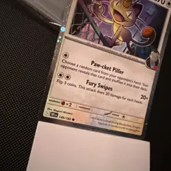 POKEMON TEAM ROCKET'S MEOWTH 149/182 COMMON COSMOS HOLO NM CARD DESTINED RIVALS - Image 2