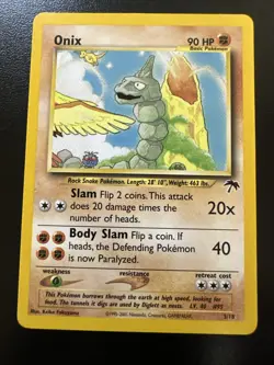 Onix Southern Islands Promo Pokemon Card 03/18 Regular English 2001 LP + - Image 1