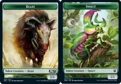 10 Token Cards - BEAST / INSECT - Challenger 2021 - Magic MTG - Image 1