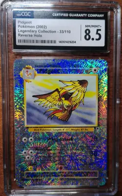 2002 Pokemon Legendary Collection Pidgeot #33 Reverse Holo CGC 8.5 NM/MT+ - Image 1