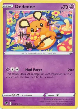 Pokemon - Dedenne - 078/189 - Darkness Ablaze - NM/M - Image 1