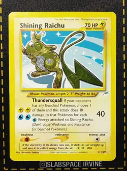 2002 Pokemon Unlimited Neo Destiny #111 Shining Raichu - Image 1