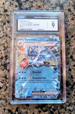 ✨Gyarados EX Ultra RARE Pokemon Card CGC 9 MINT Scarlet & Violet #045/198 (2023) - Image 1