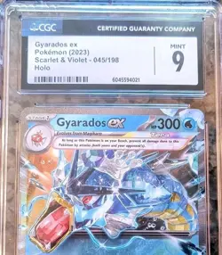 ✨Gyarados EX Ultra RARE Pokemon Card CGC 9 MINT Scarlet & Violet #045/198 (2023) - Image 2