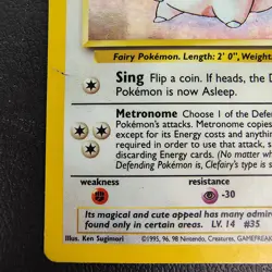 Dmg Clefairy 5/102 Base Set Holo Pokemon Vintage - Image 5