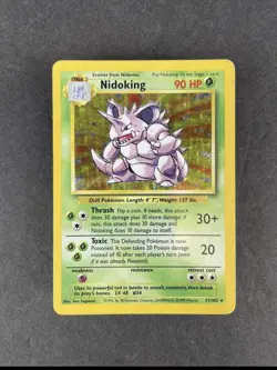 Pokemon TCG Nidoking Base Set 11/102 Holo Unlimited Rare Vintage HP - Image 3