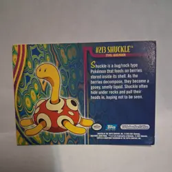 2001 Topps Johto Series Pokemon: Shuckle #213 - Image 3