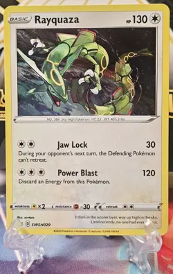 Rayquaza SWSH029 Sword & Shield Cosmos Holo Black Star Promo Pokemon TCG - Image 3