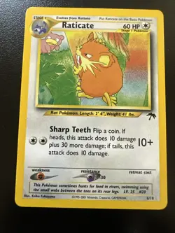 Pokemon Raticate Southern Islands 6/18 Promo Non Holo NM - Image 1