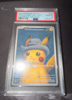 Pokemon SVP EN Promo Pikachu with Grey Felt Hat Van Gogh Full Art 085 PSA 10 - Image 3