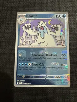 Pokemon Black Bolt English Beartic Master Ball Holo 026/086 NM - Image 1