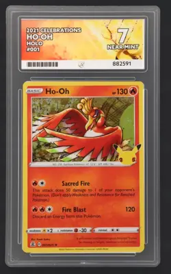 Ace 7 Ho-Oh 001/025 Celebrations HOLO Rare Pokemon Card #001 LOW POP - Image 1