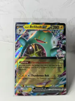 Pokemon TCG Ionos Bellibolt EX Double Rare Holo Card 053/159 Journey Together - Image 1