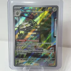 Pokemon TCG Ferrothorn Paradox Rift 209/182 Holo Illustration Rare Card - Image 1