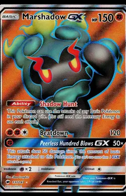 Pokemon Card - Marshadow GX Burning Shadows 137/147 Rare Ultra 2017 - Image 1