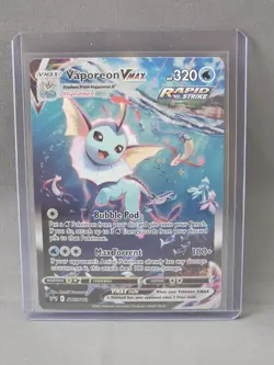 Pokemon Vaporeon VMAX SWSH182 Black Star Promo Full Art Holo Rapid Strike NM - Image 1