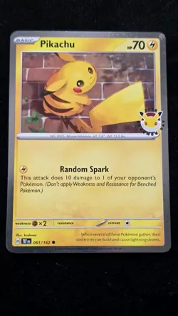 Pokemon TCG Pikachu 051/162 Pokemon Day 2026 Promo Stamped Holo Eng - Image 1