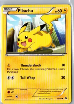 PIKACHU 39/99 COMMON NEXT DESTINIES POKEMON LP - Image 1