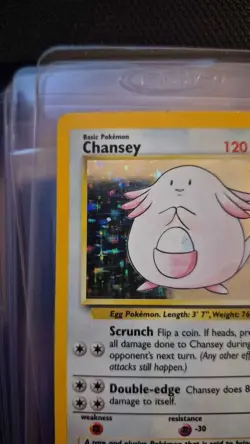 Pokemon Chansey Base Set Holo Rare 3/102 120HP TCG - Image 2