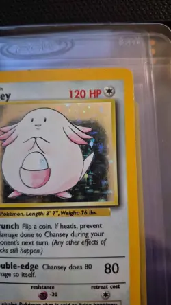 Pokemon Chansey Base Set Holo Rare 3/102 120HP TCG - Image 3