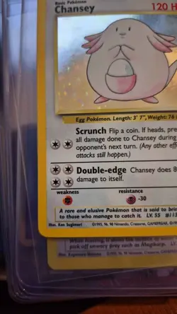 Pokemon Chansey Base Set Holo Rare 3/102 120HP TCG - Image 5