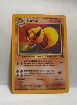 Flareon 3/64 Jungle Holo Pokemon - Image 1