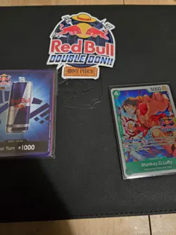 One Piece Red Bull Double Don Event Promo Don Set & Promo Stamped Monkey.D.Luffy - Image 2