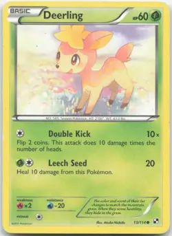 Deerling 13/114 Black and White Pokemon Card LP - Image 1