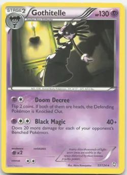 Gothitelle 57/124 Dragons Exalted Pokemon Card LP - Image 1