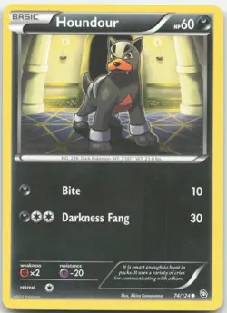 Houndour 74/124 Dragons Exalted Pokemon Card LP - Image 1
