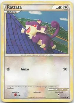 Rattata 64/90 Undaunted Pokemon Card LP - Image 1
