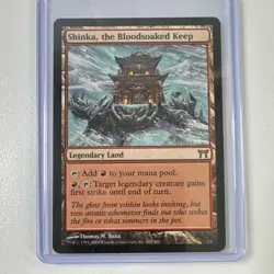Shinka, the Bloodsoaked Keep Champions of Kamigawa Legendary Land Rare Red 282 - Image 1