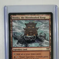 Shinka, the Bloodsoaked Keep Champions of Kamigawa Legendary Land Rare Red 282 - Image 3